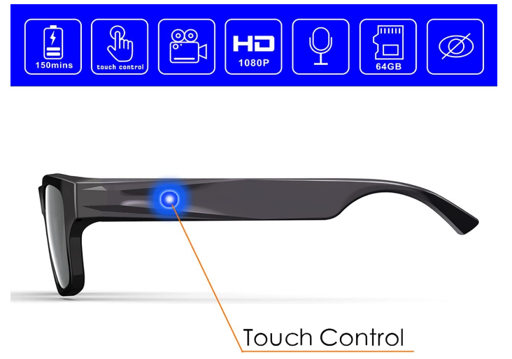 Touch Control Video Sunglasses United States